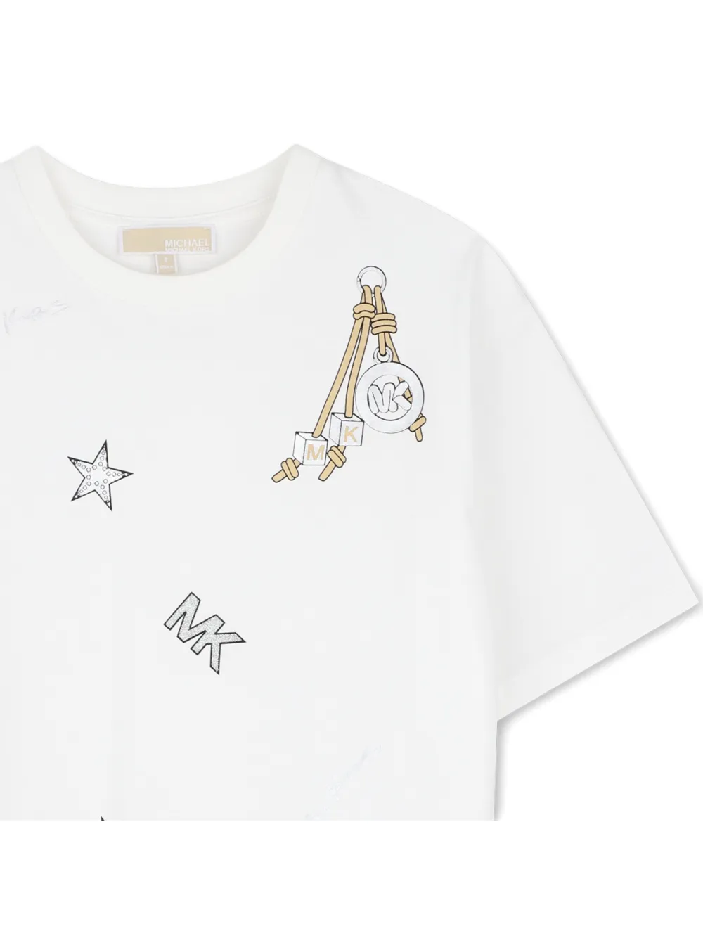Michael Kors Kids T-shirt met sterrenprint Wit