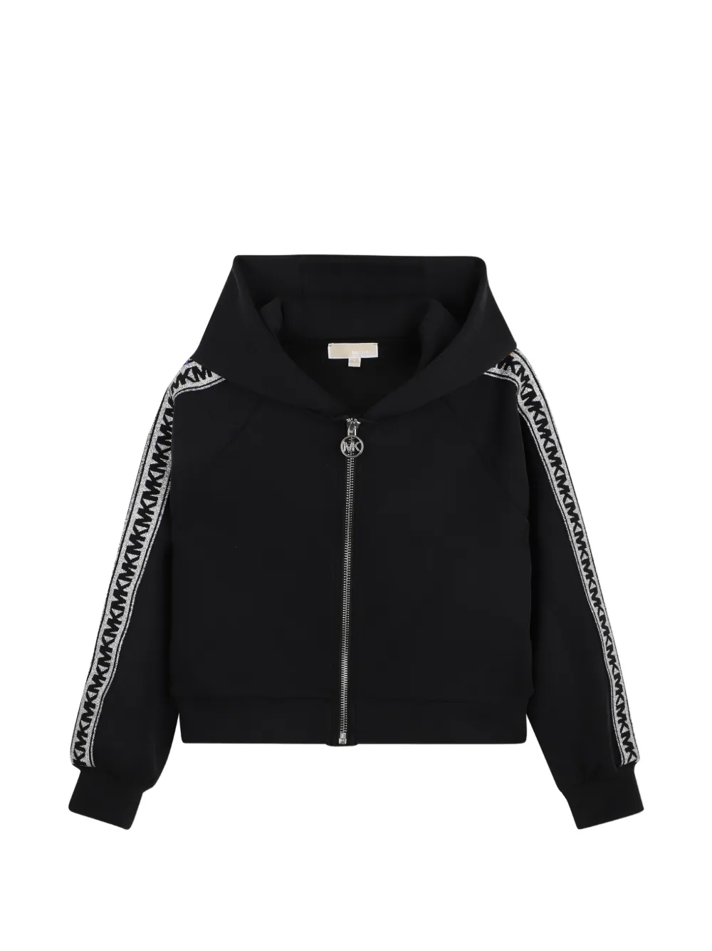 Michael Kors Kids logo-tape zip-up hoodie - Black