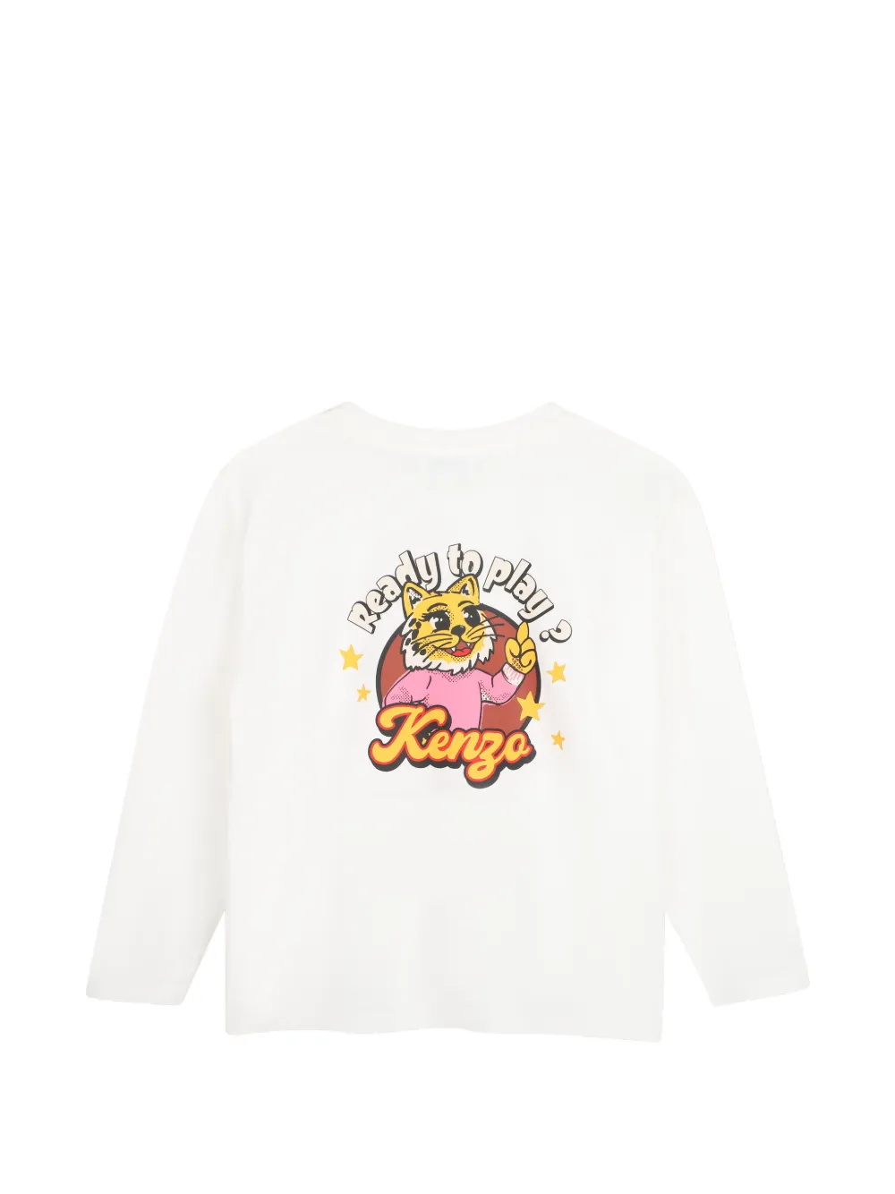 Kenzo Kids T-shirt met grafische print Wit