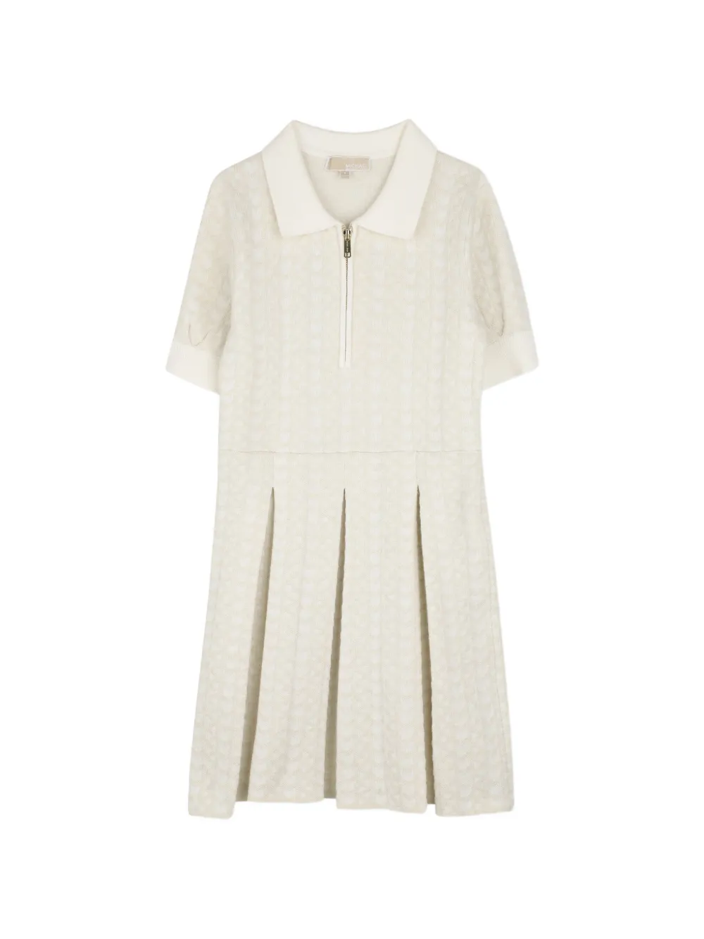 Michael Kors Kids Abito plissettato in maglia a trecce - Toni neutri