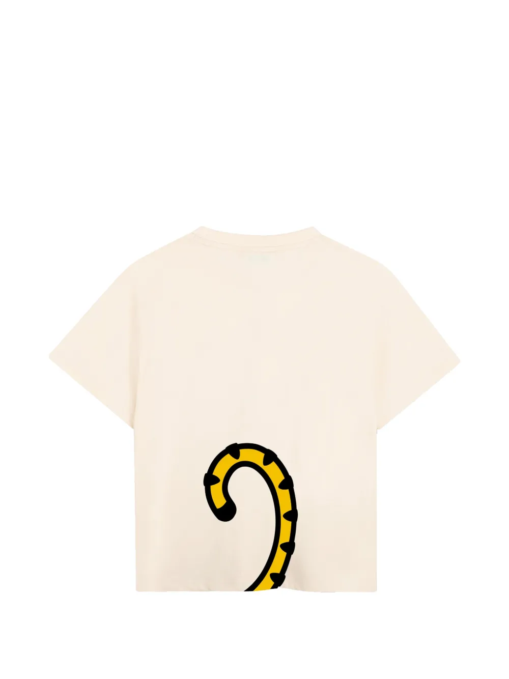 Kenzo Kids T-shirt met tijgerprint en logo-print Beige