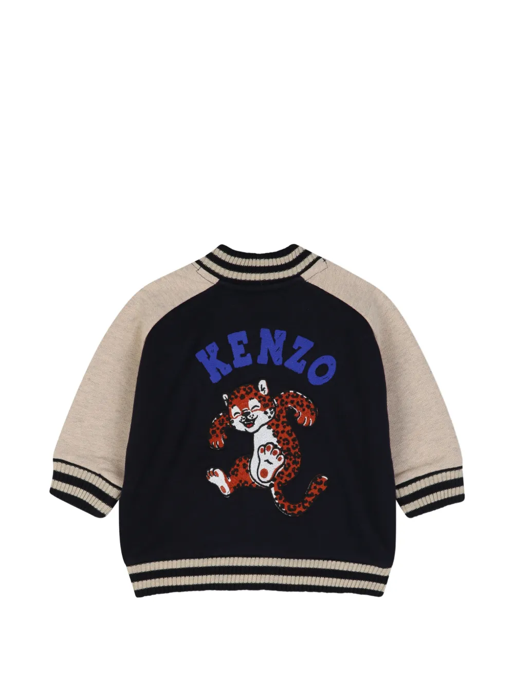 Kenzo Kids Set met geborduurd logo en dierenprint Blauw