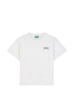 Burberry Kids check-tag Cotton T-shirt | White | FARFETCH