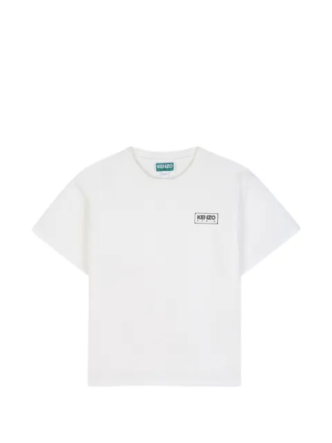 Kenzo Kids playera con cuello redondo y logo estampado