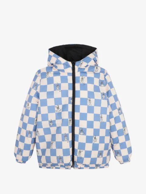 Kenzo Kids reversible checkered-print padded jacket
