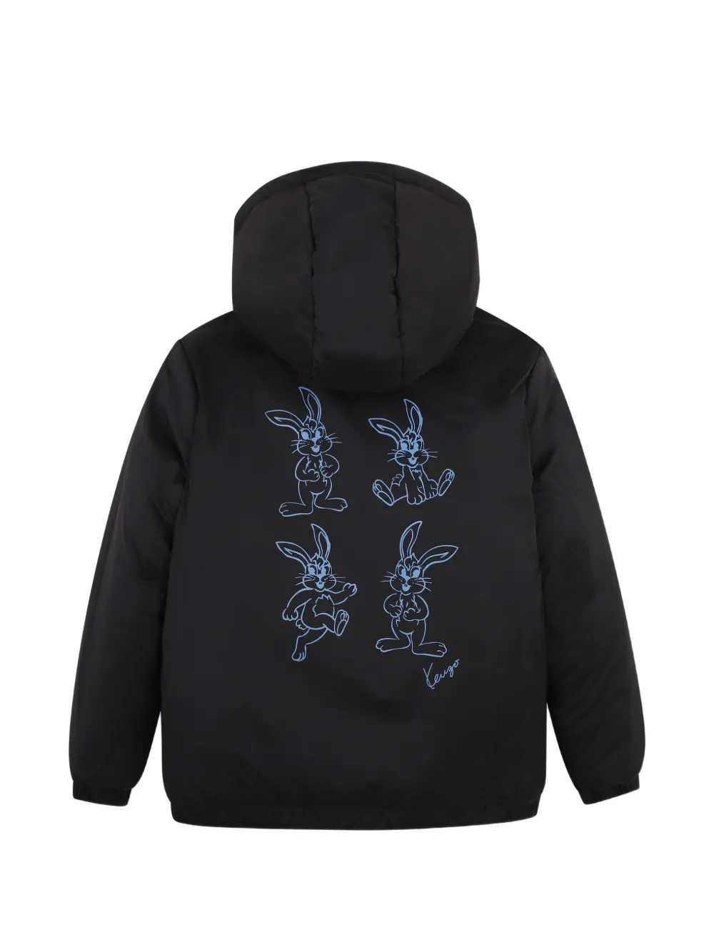 Kenzo Kids Omkeerbaar gewatteerd jack met geruite print Blauw