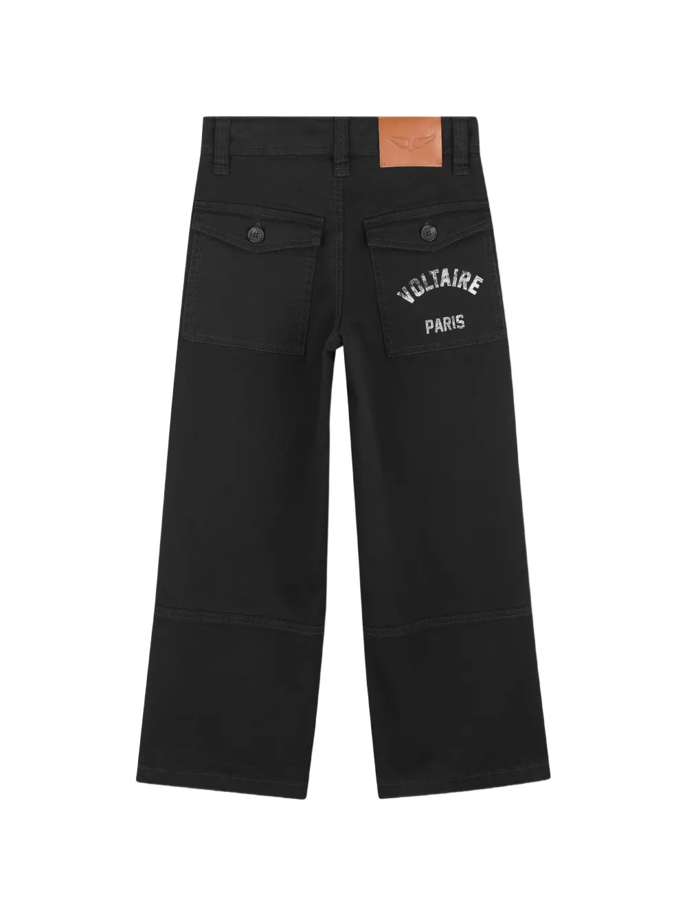 Zadig & Voltaire Kids Broek met wijde pijpen Zwart