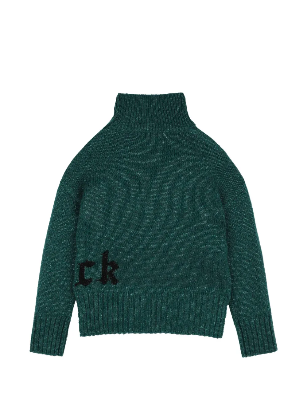 Zadig & Voltaire Kids Trui met hoge hals en knoop-detail Groen