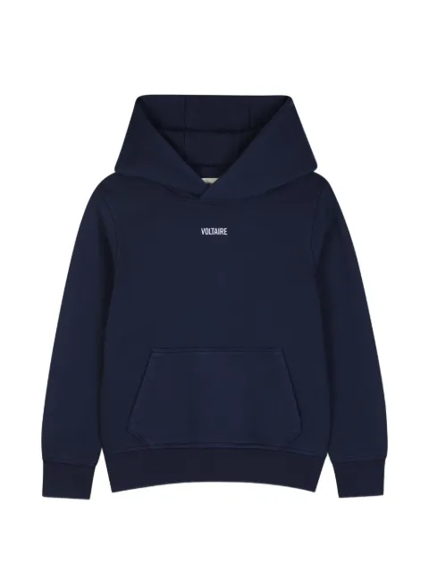 Zadig & Voltaire Kids logo-print cotton hoodie