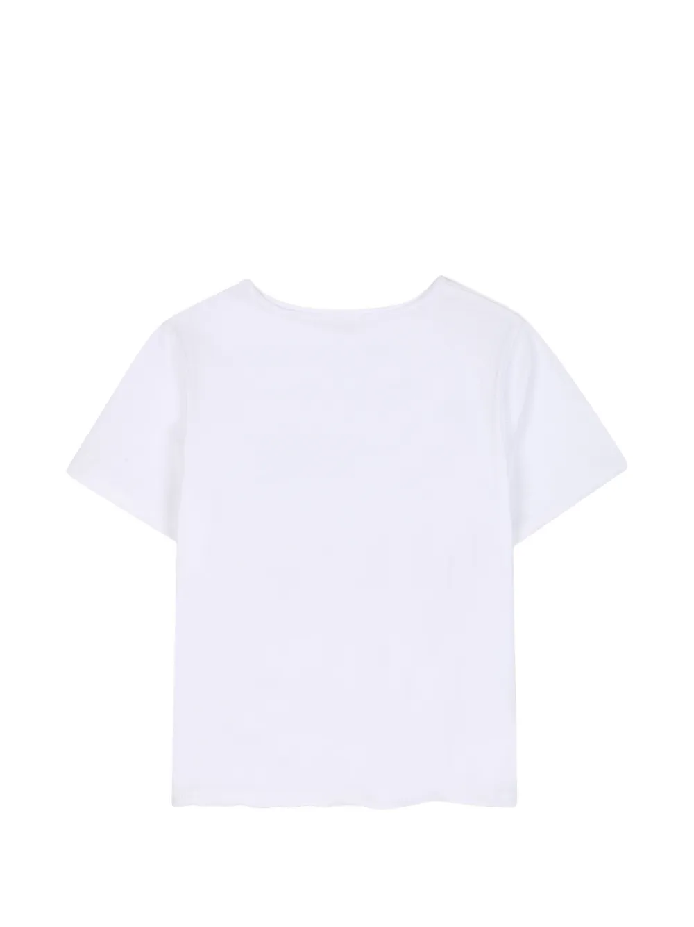 Zadig & Voltaire Kids T-shirt met henley-hals en grafische print Wit