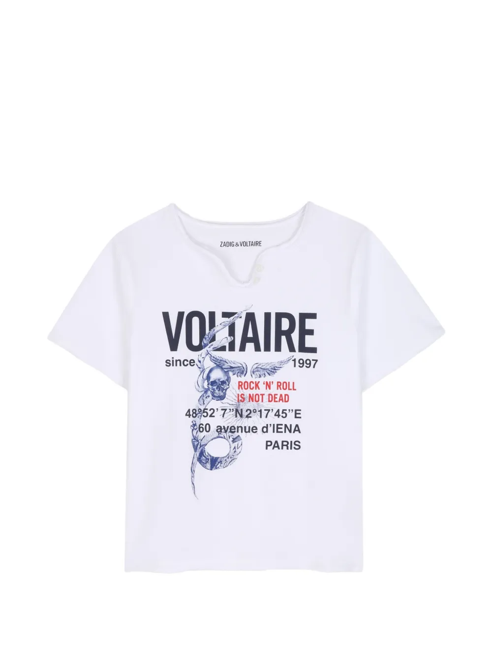 Zadig & Voltaire Kids T-shirt con stampa grafica - Bianco