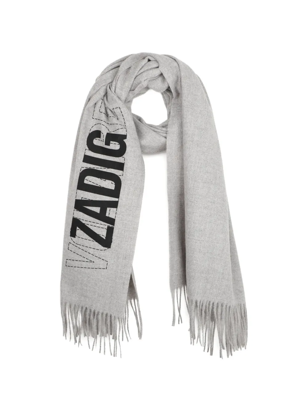 Zadig & Voltaire Kids Sjaal met logoprint Grijs