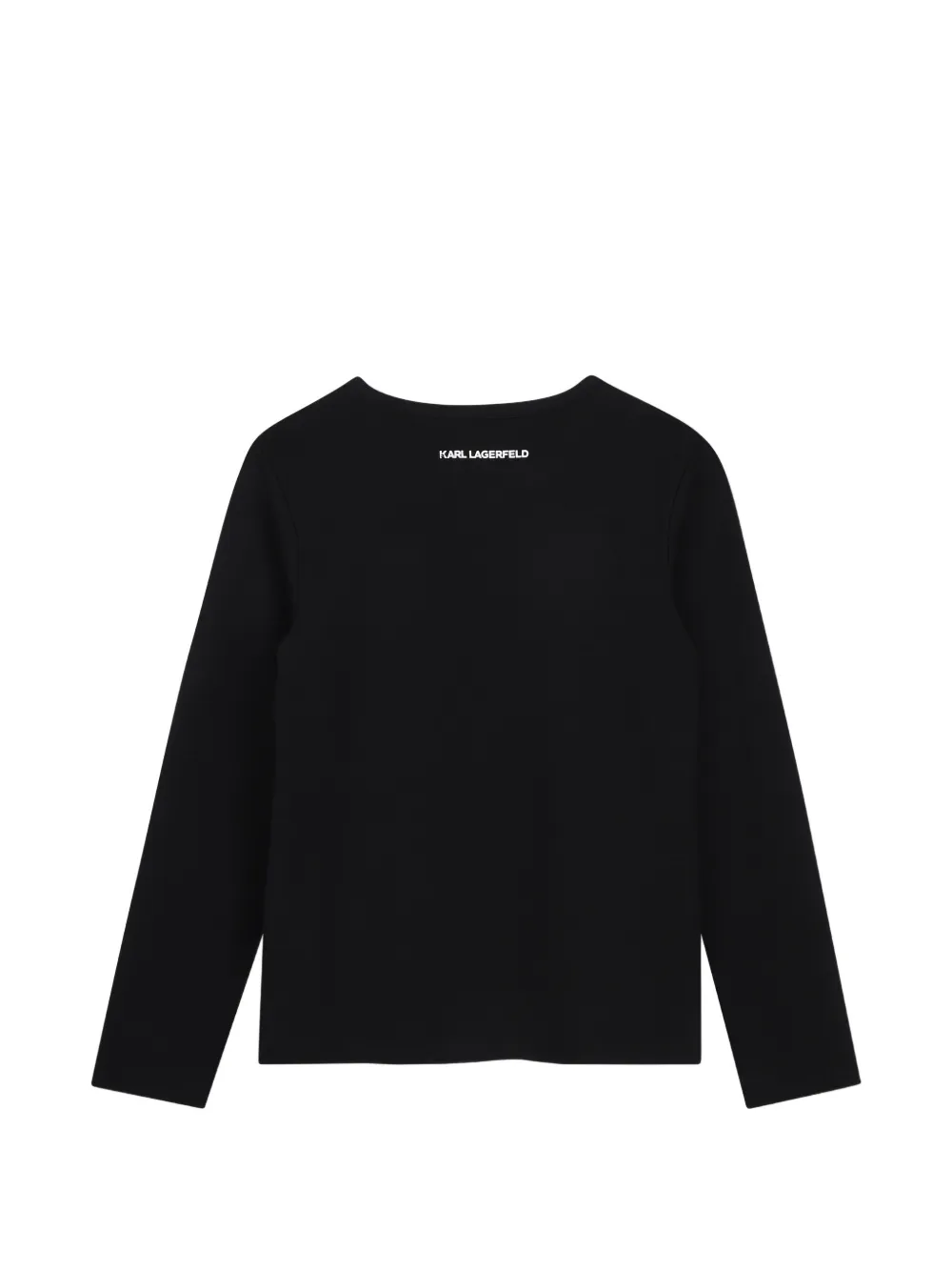 Karl Lagerfeld Kids T-shirt verfraaid met stras Zwart