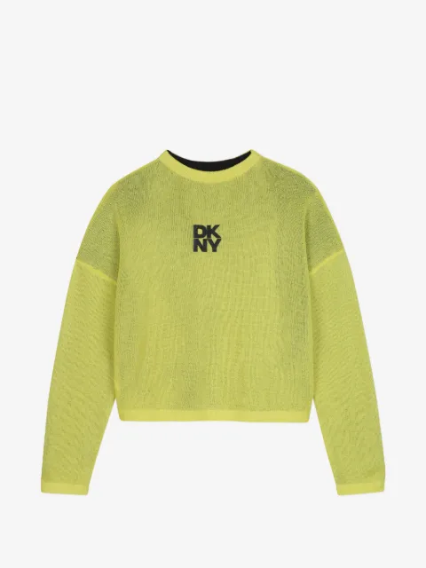 Dkny Kids logo-print reversible sweater