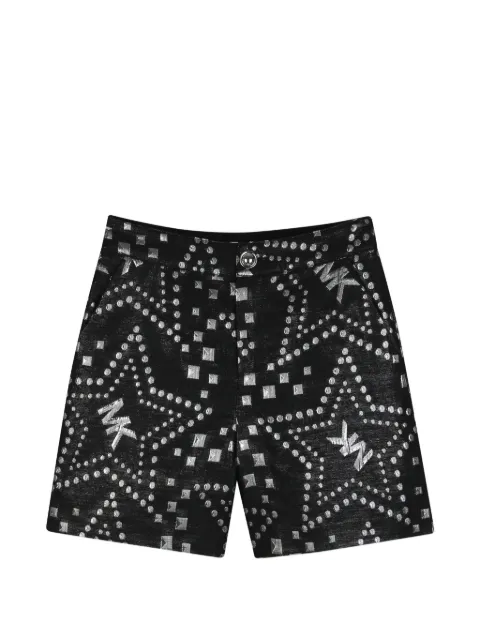 Michael Kors Kids logo-patterned star jacquard shorts