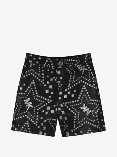 Michael Kors Kids logo-patterned star jacquard shorts
