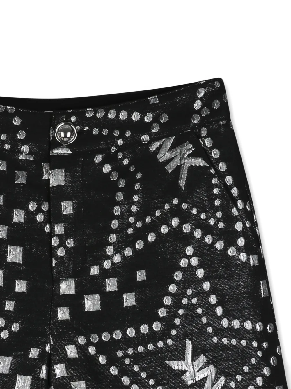 Michael Kors Kids Shorts met logo-patroon en ster jacquard Zwart