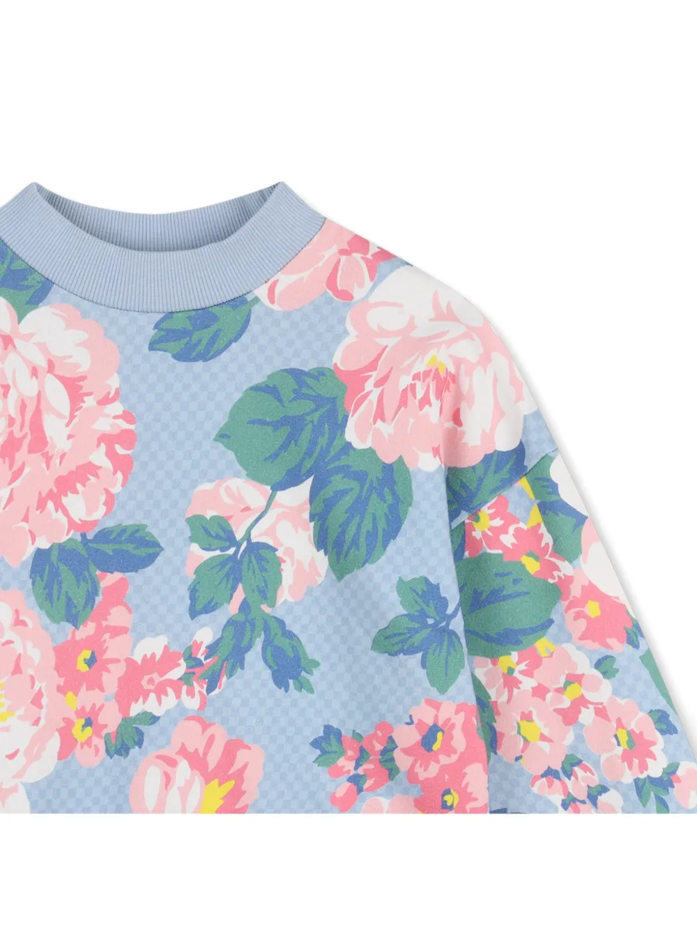 Kenzo Kids Sweater met bloemenprint Blauw