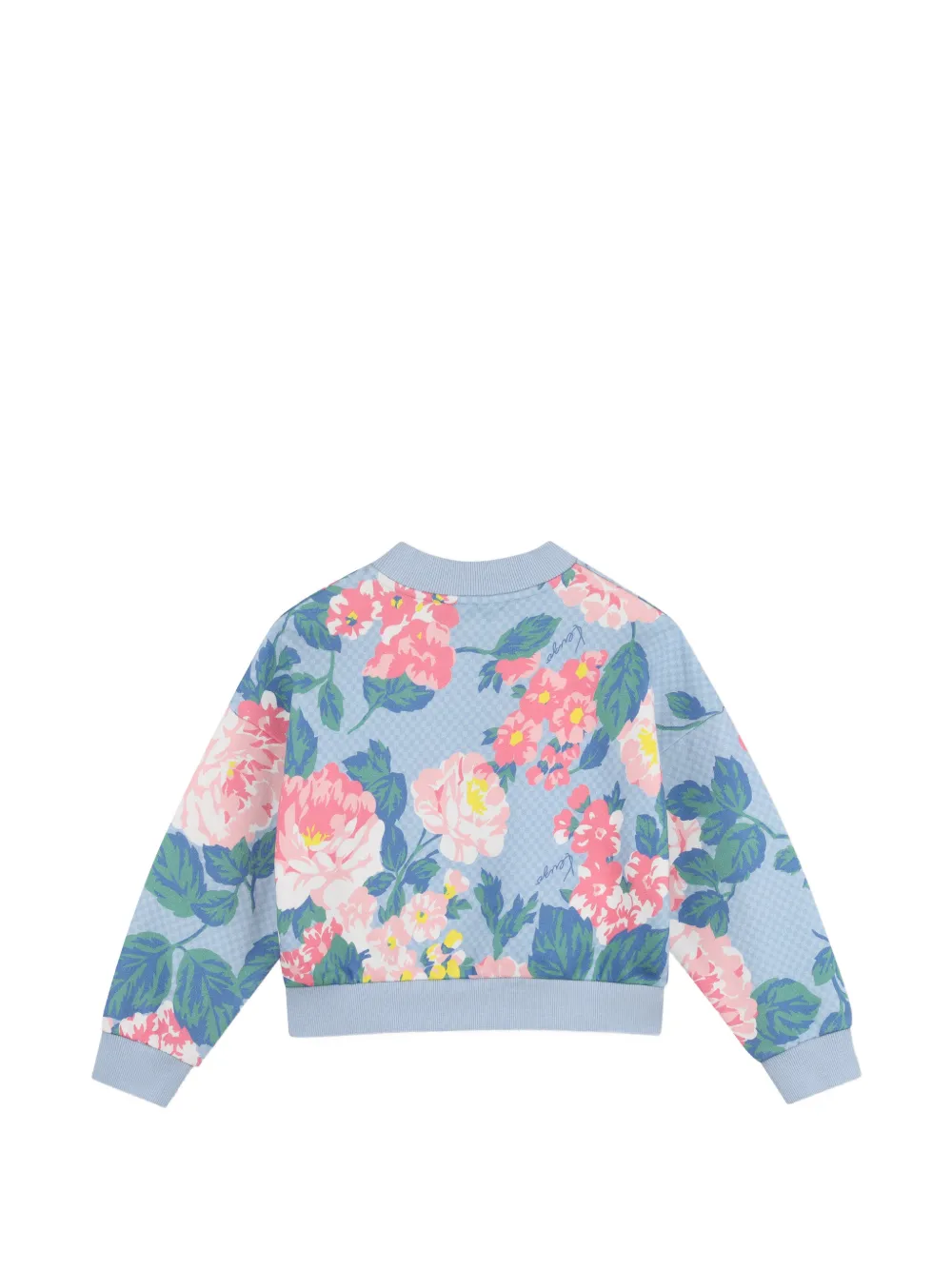 Kenzo Kids Sweater met bloemenprint Blauw