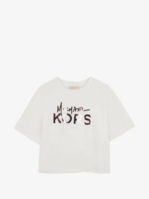 Michael Kors Kids playera con logo estampado
