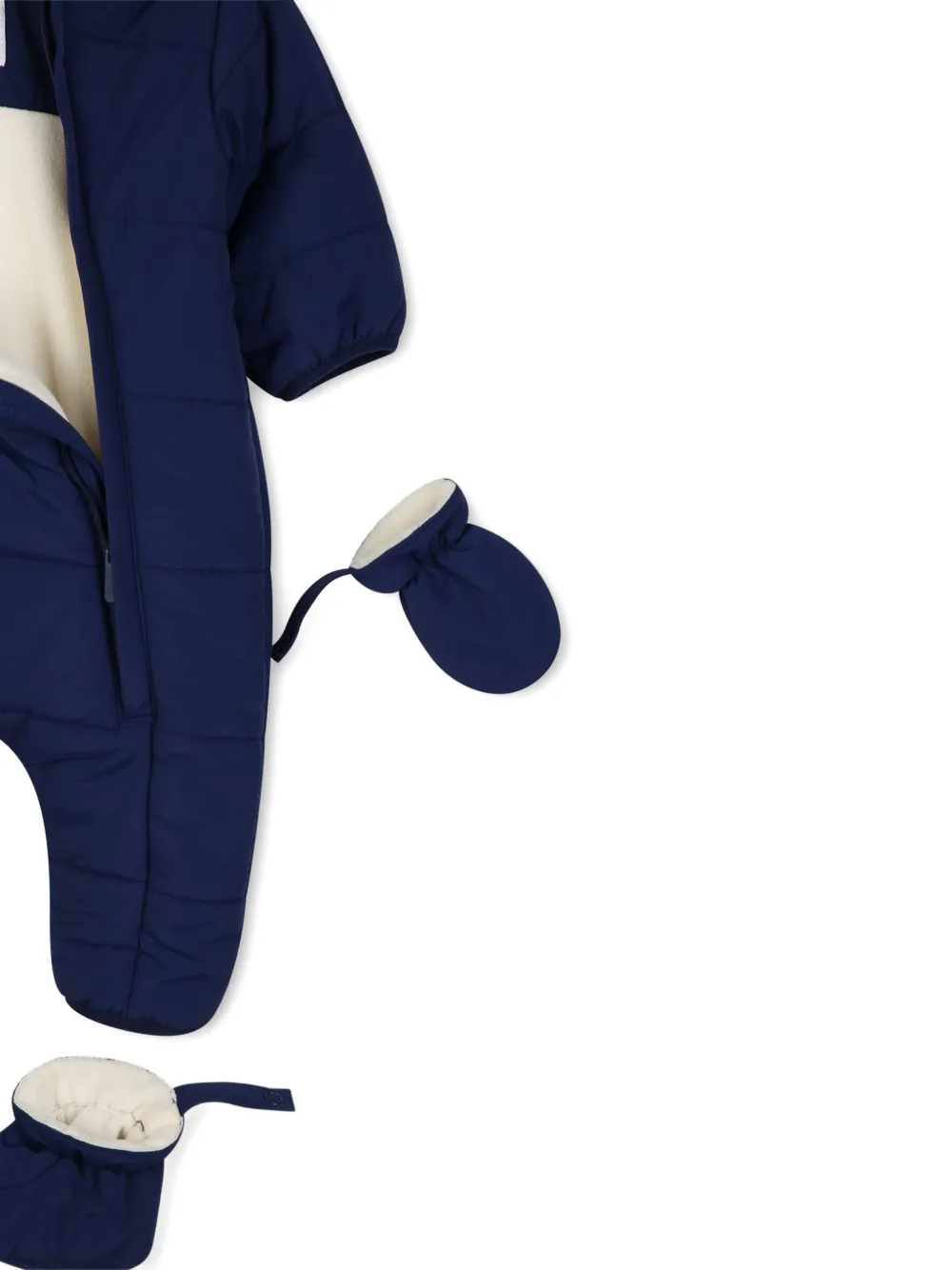 Timberland Kids Gewatteerde romper met logo-print Blauw