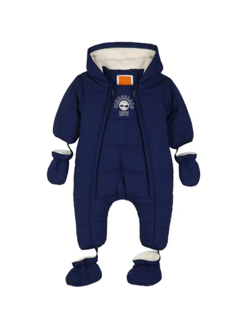 Timberland Kids romper capitonado con logo estampado