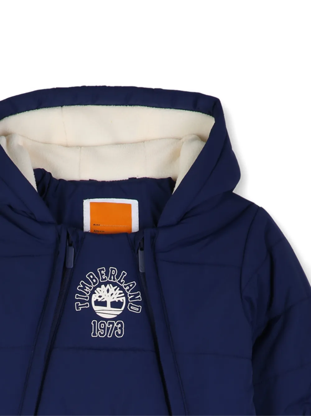 Timberland Kids Gewatteerde romper met logo-print Blauw