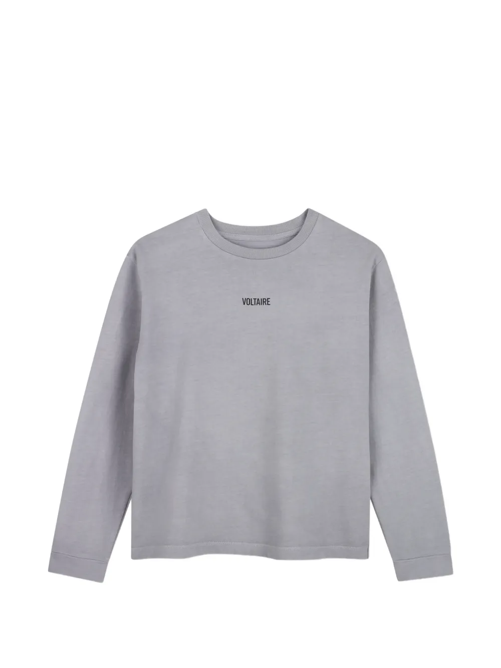Zadig & Voltaire Kids T-shirt a maniche lunghe con logo - Grigio
