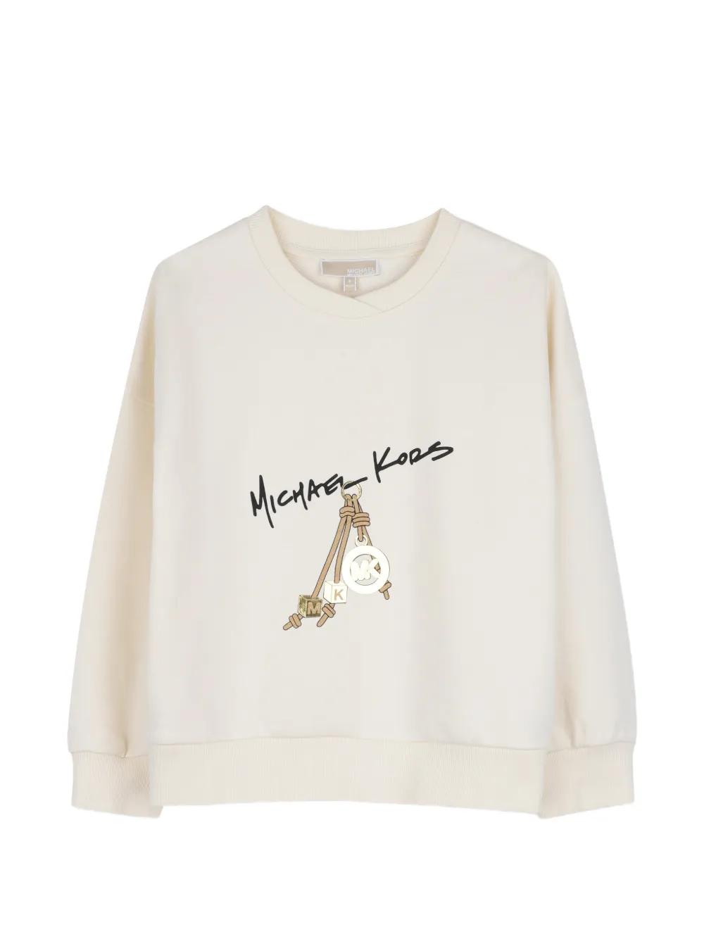 Michael Kors Kids Felpa con stampa logo - Toni neutri