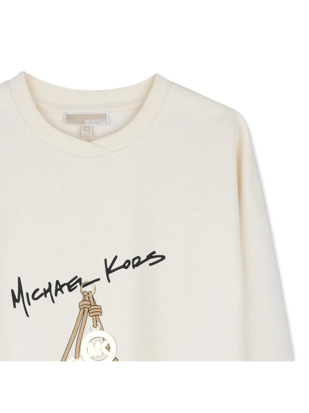 Michael Kors Kids Sweater met logoprint Beige