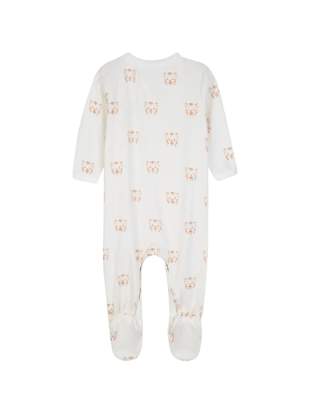 Kenzo Kids Geribbeld set met tijger-print Beige