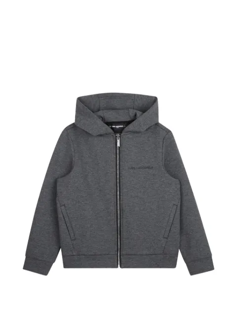 Karl Lagerfeld Kids logo-print zip-up hoodie