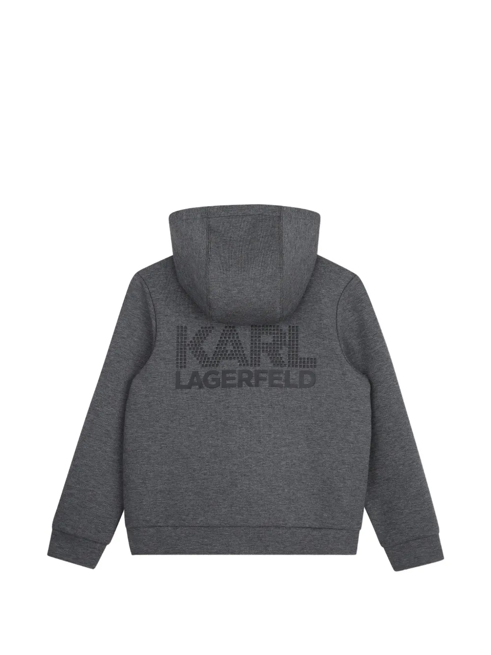 Karl Lagerfeld Kids Hoodie met logoprint en rits Grijs