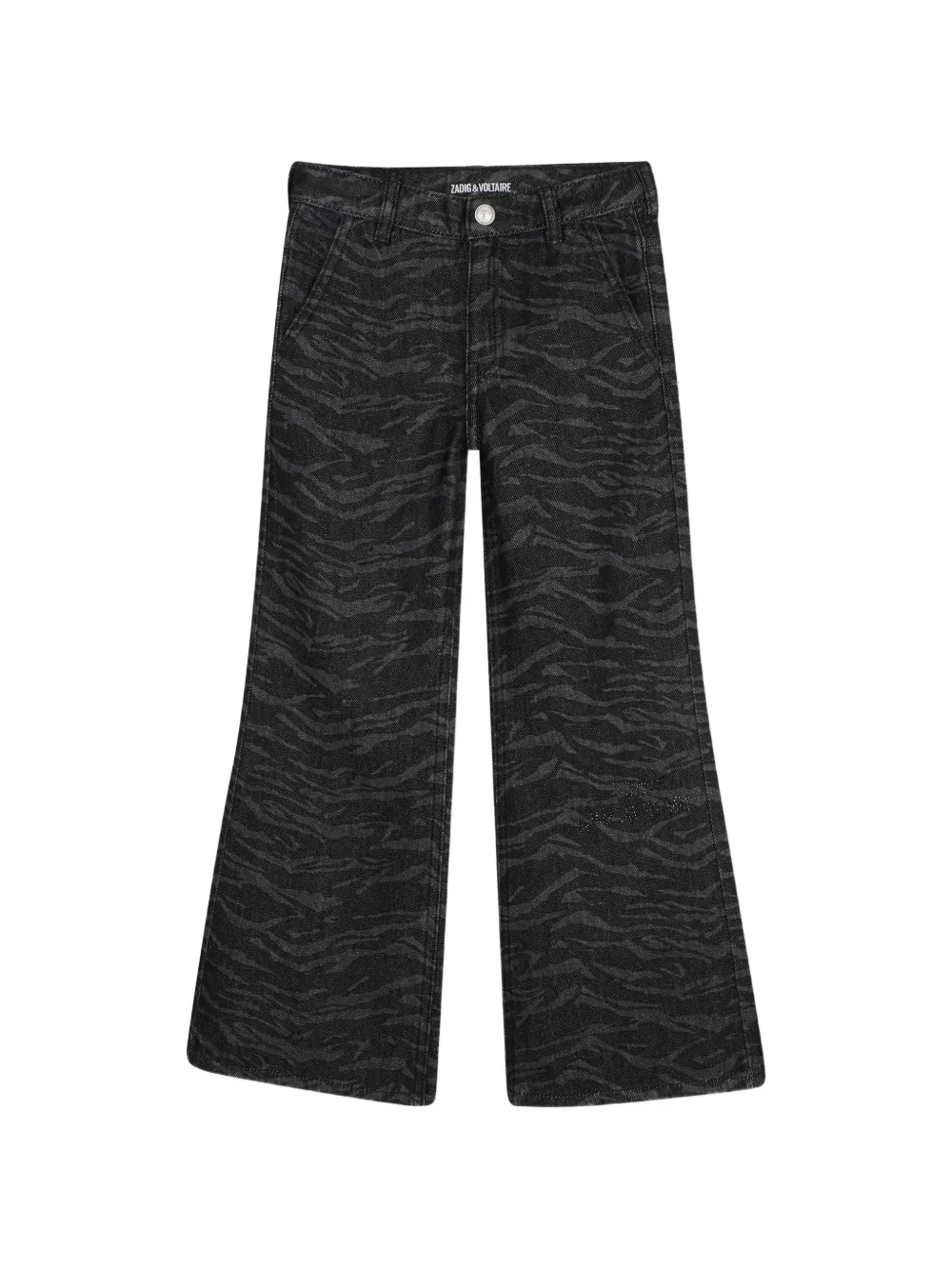 Zadig & Voltaire Kids Jeans con stampa - Nero