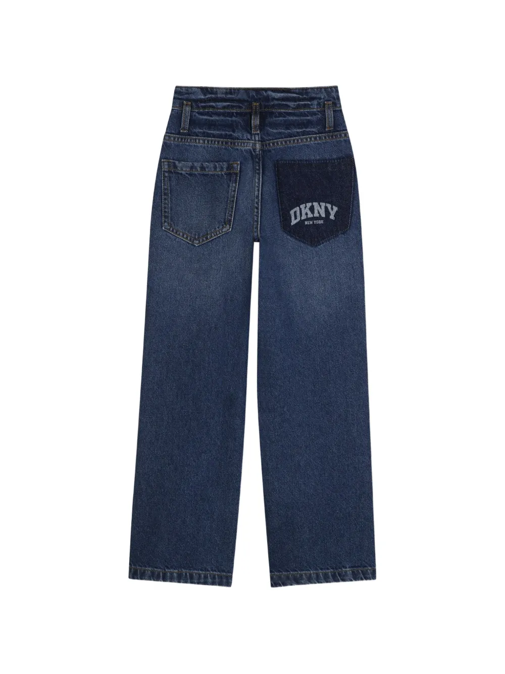 Dkny Kids Jeans met logopatch Blauw