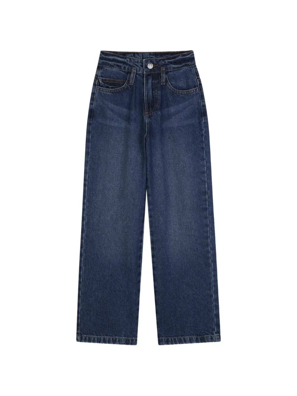 Dkny Kids Jeans dritti con applicazione logo - Blu