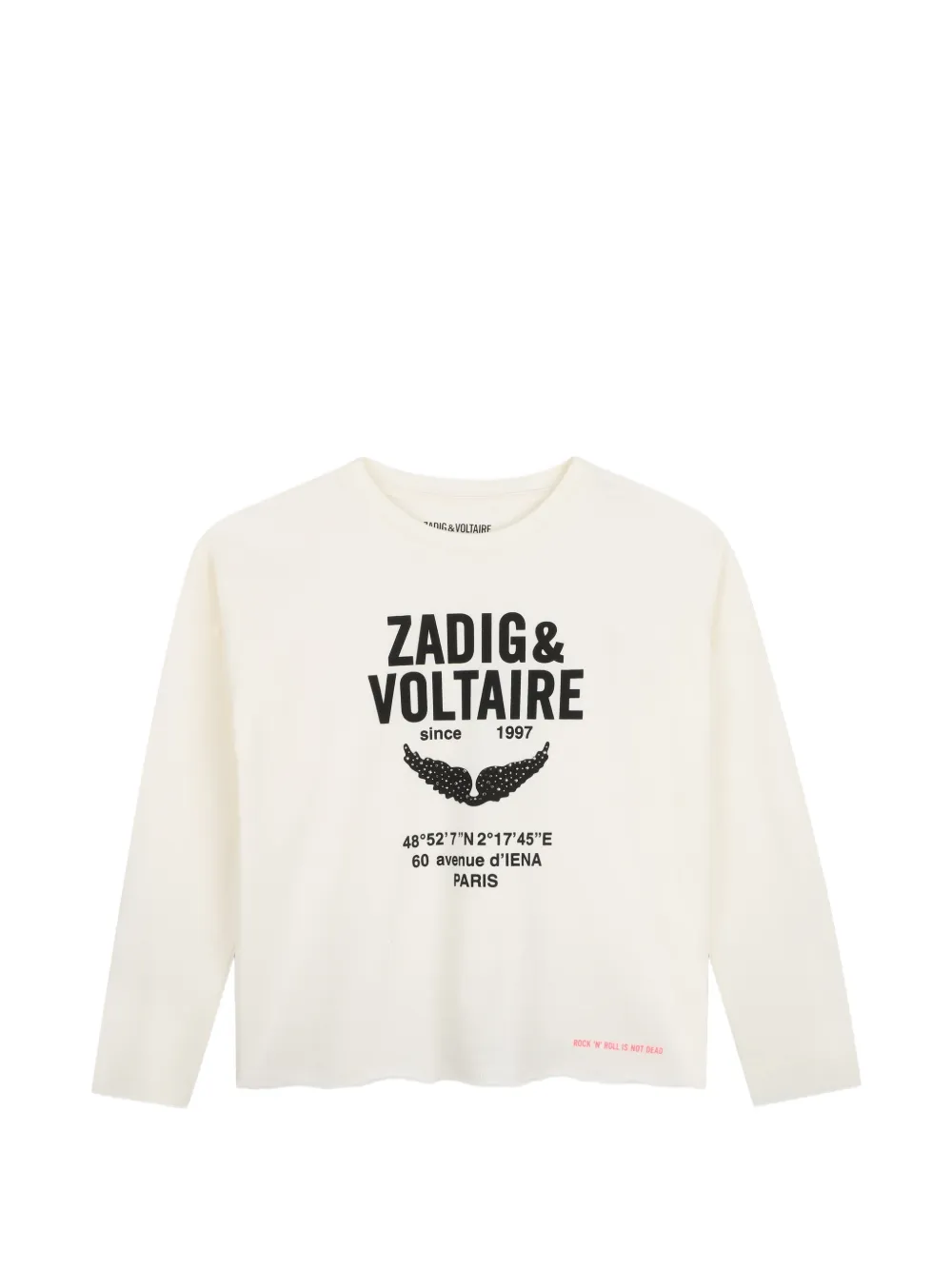 Zadig & Voltaire Kids Felpa con logo e maniche lunghe - Toni neutri