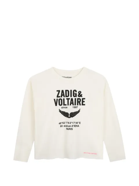 Zadig & Voltaire Kids logo-print long-sleeve sweatshirt