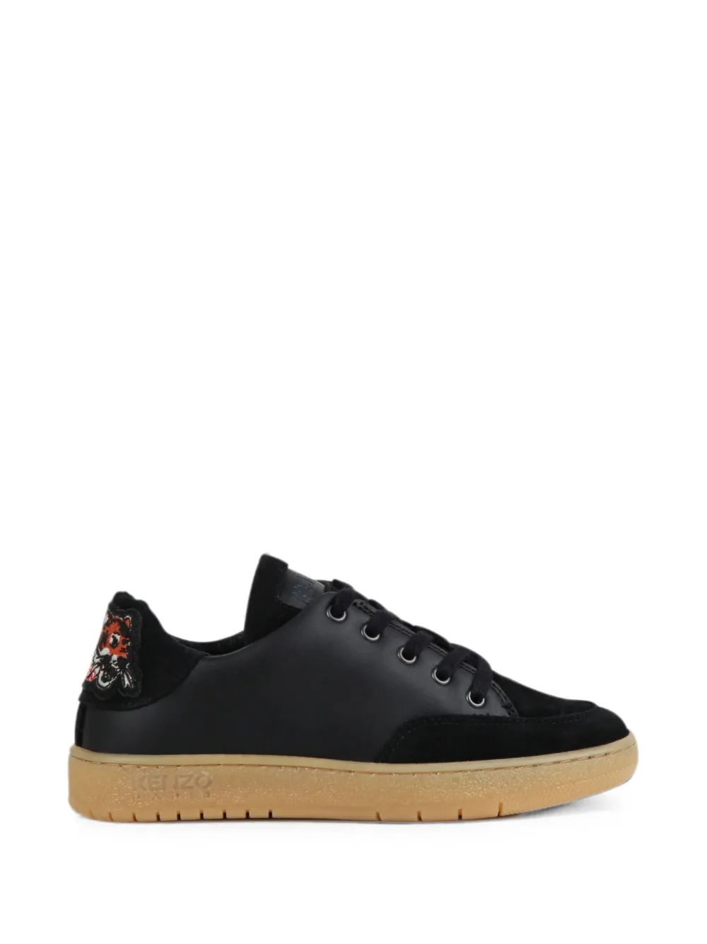 Kenzo Kids Sneakers met tijger-patch en vlakken Zwart
