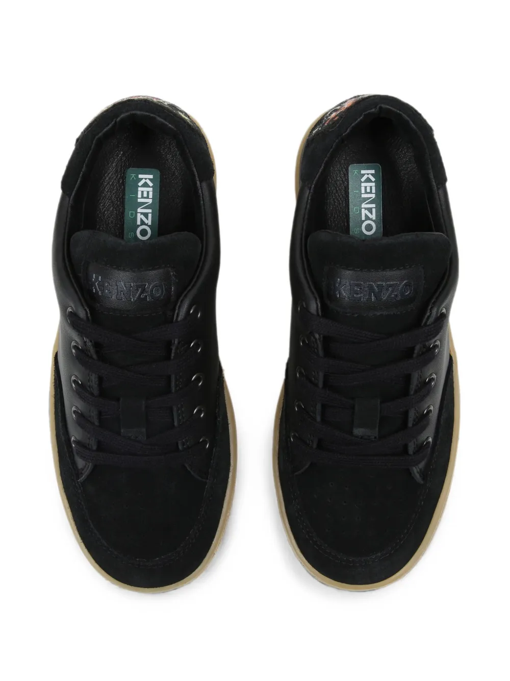 Kenzo Kids Sneakers met tijger-patch en vlakken Zwart