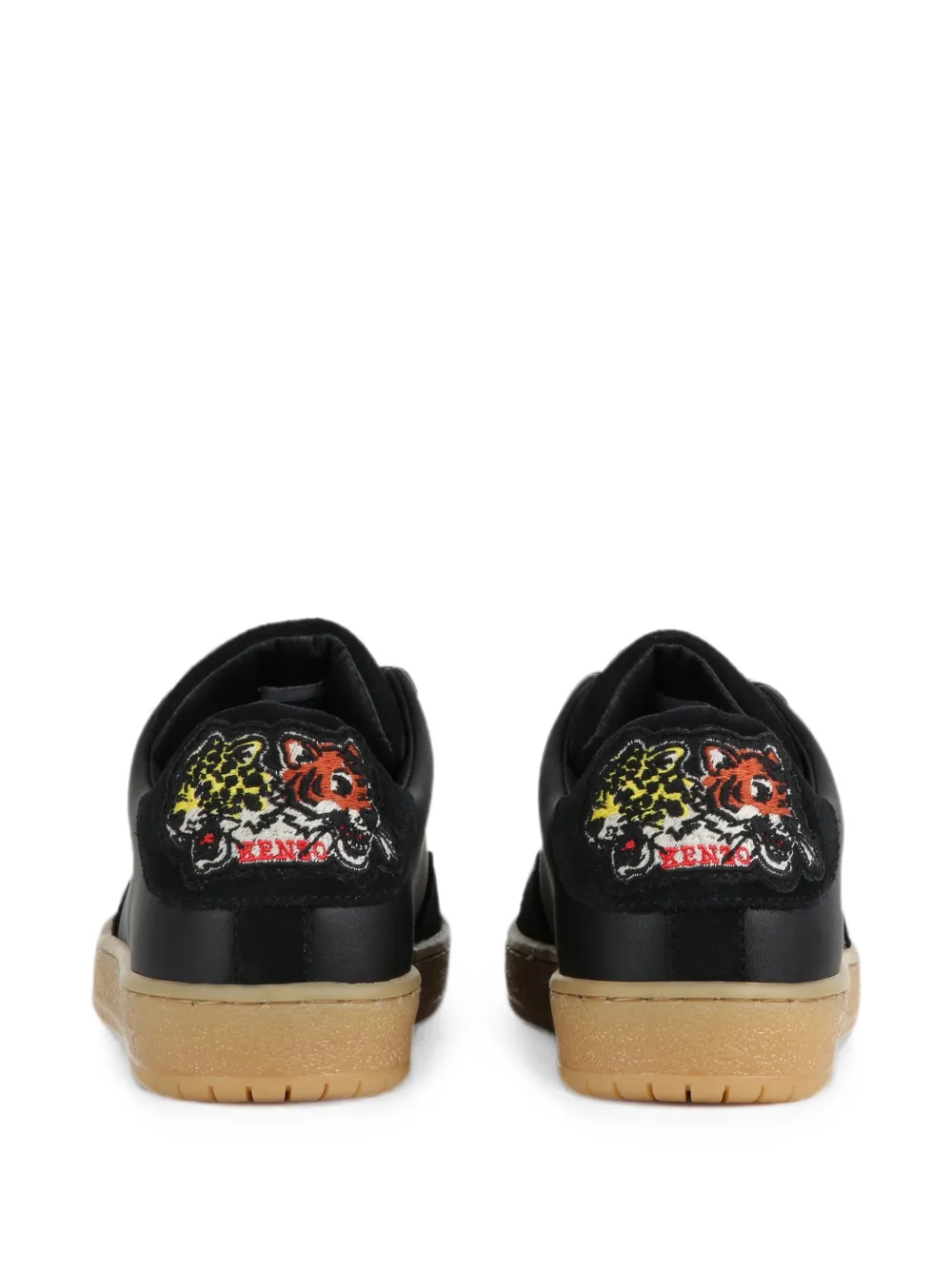Kenzo Kids Sneakers met tijger-patch en vlakken Zwart