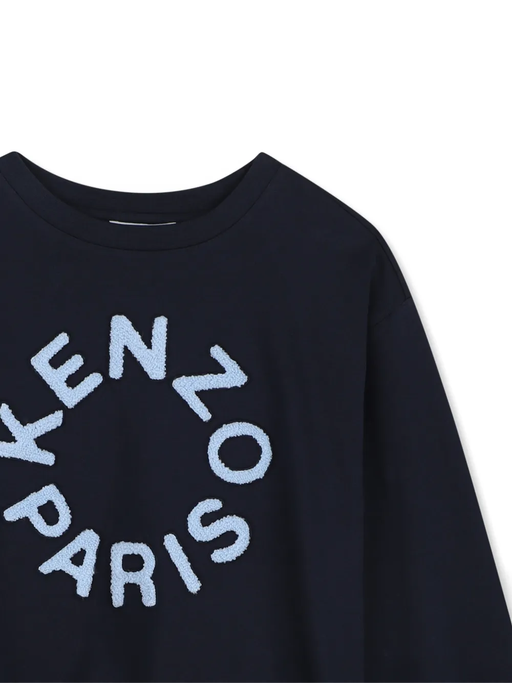 Kenzo Kids T-shirt met logopatch Blauw