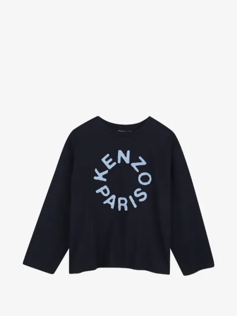 Kenzo Kids playera manga larga con parche del logo