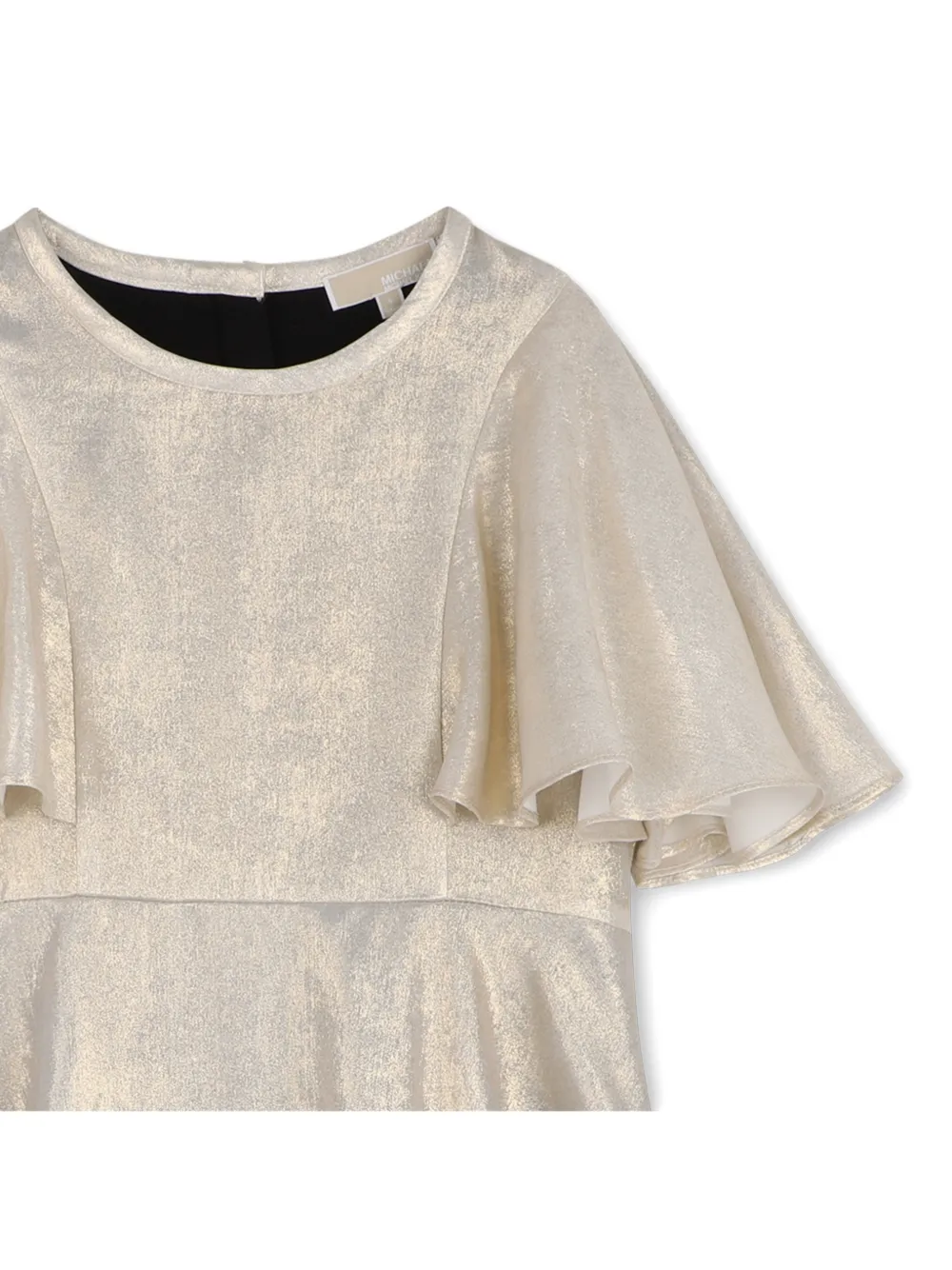 Michael Kors Kids Jurk met fladdermouwen Goud
