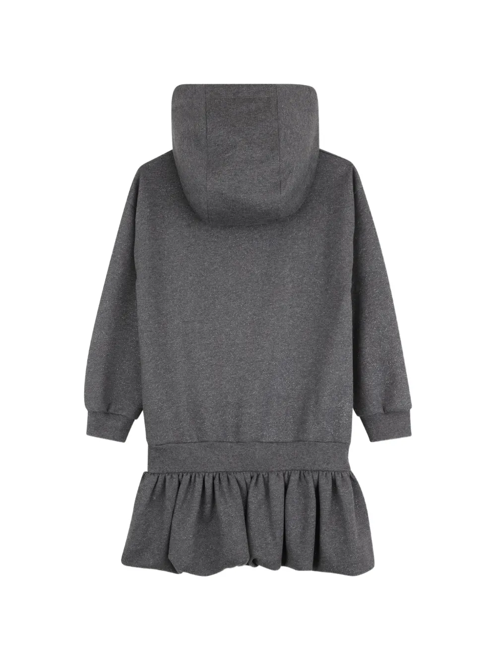 Michael Kors Kids Jurk met capuchon en ruches Grijs