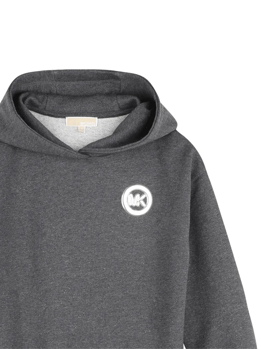 Michael Kors Kids Jurk met capuchon en ruches Grijs