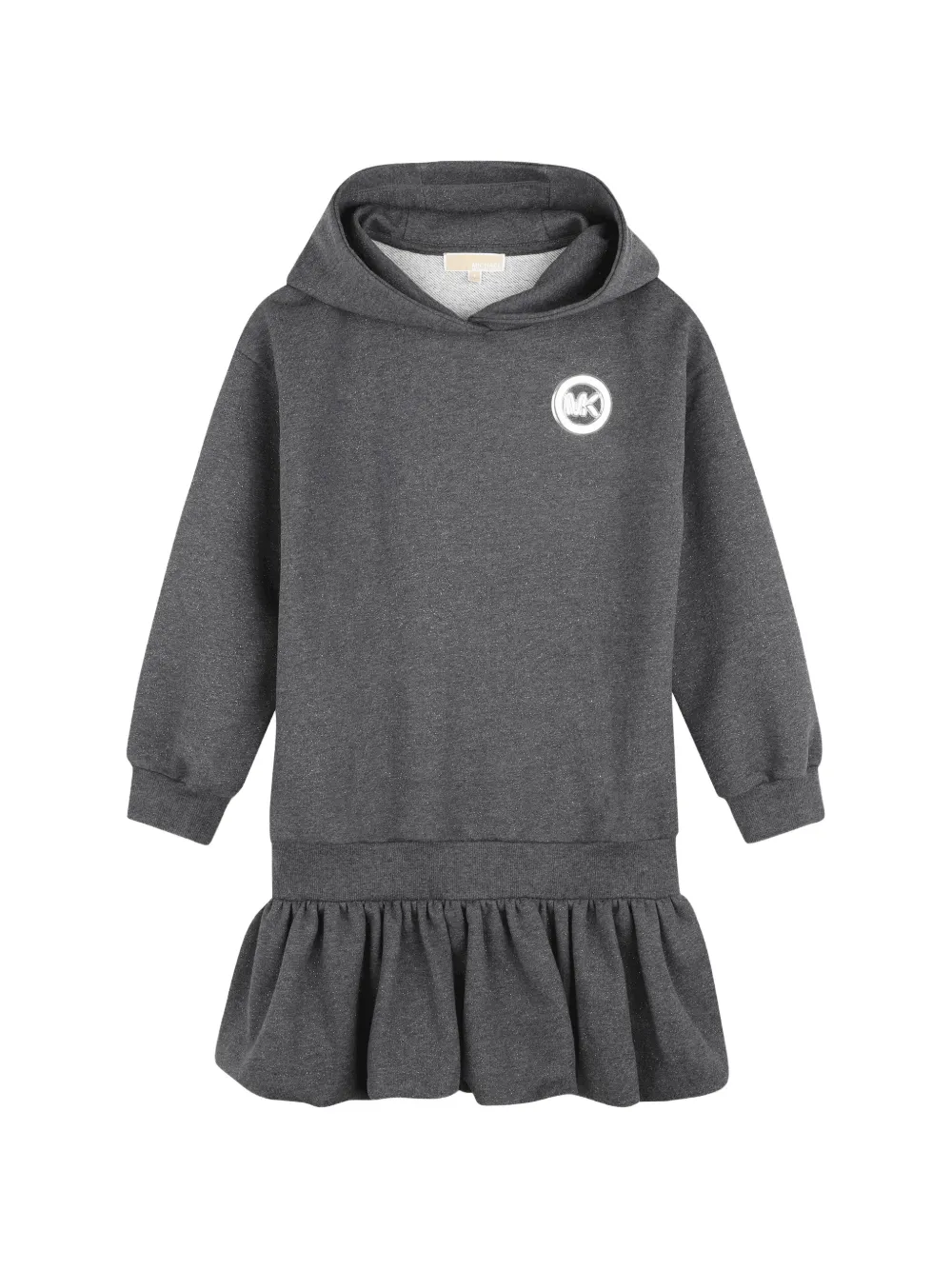 Michael Kors Kids robe à volants et capuche - Gris