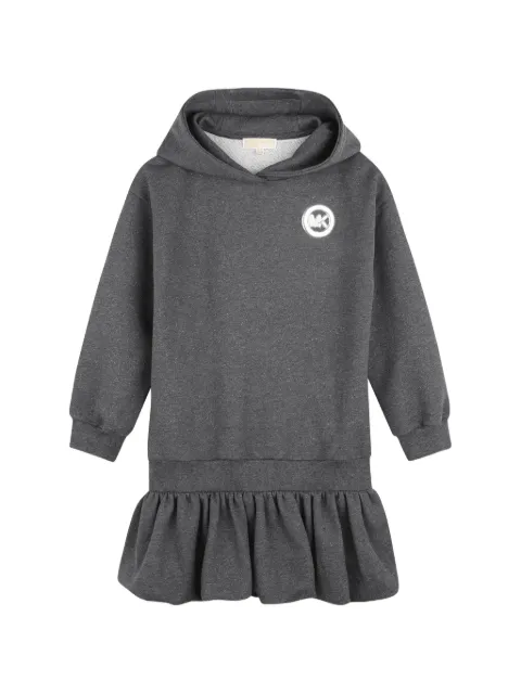 Michael Kors Kids vestido con capucha y volantes