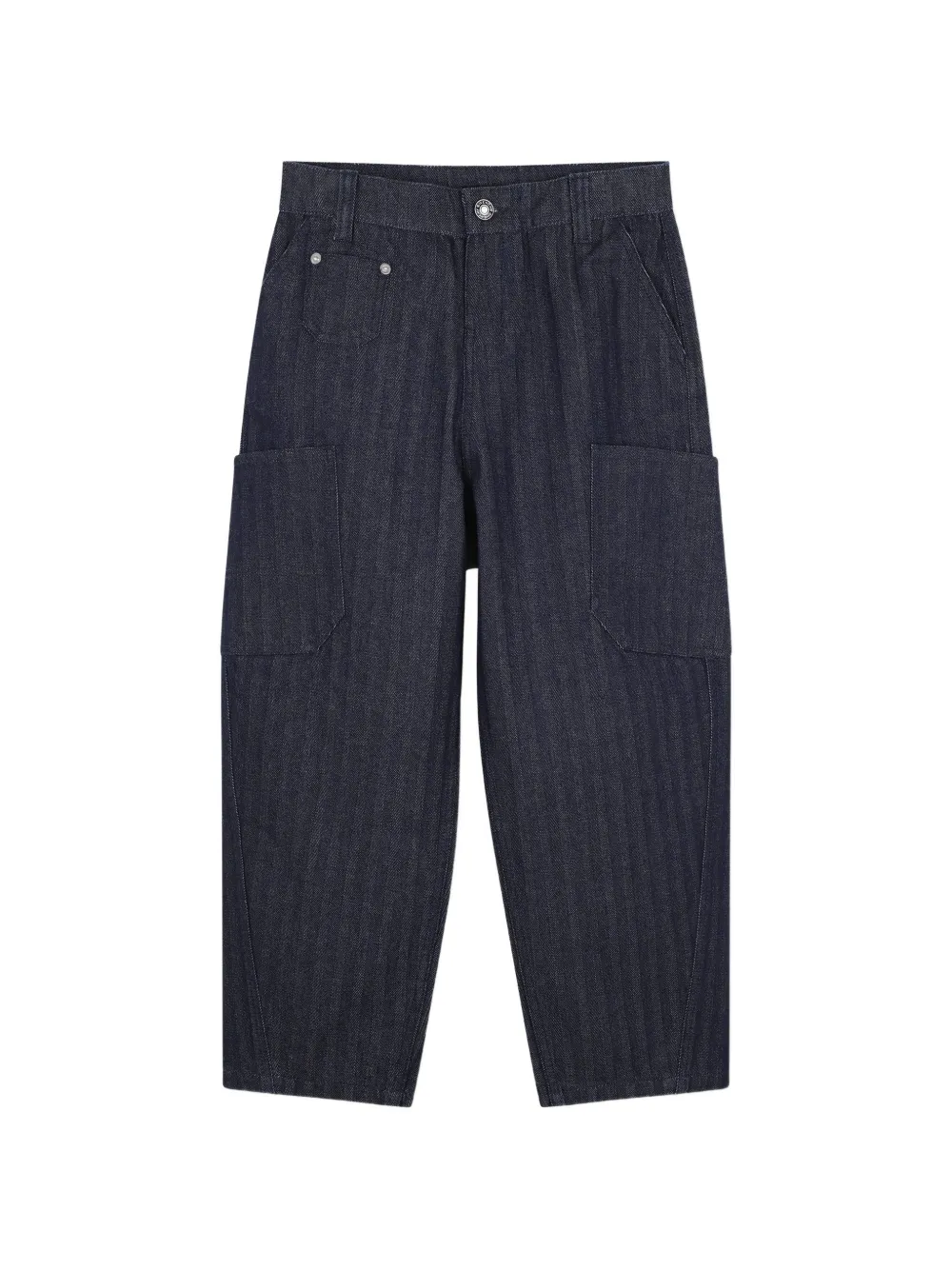 Givenchy Kids herringbone-pattern cargo jeans - Blu