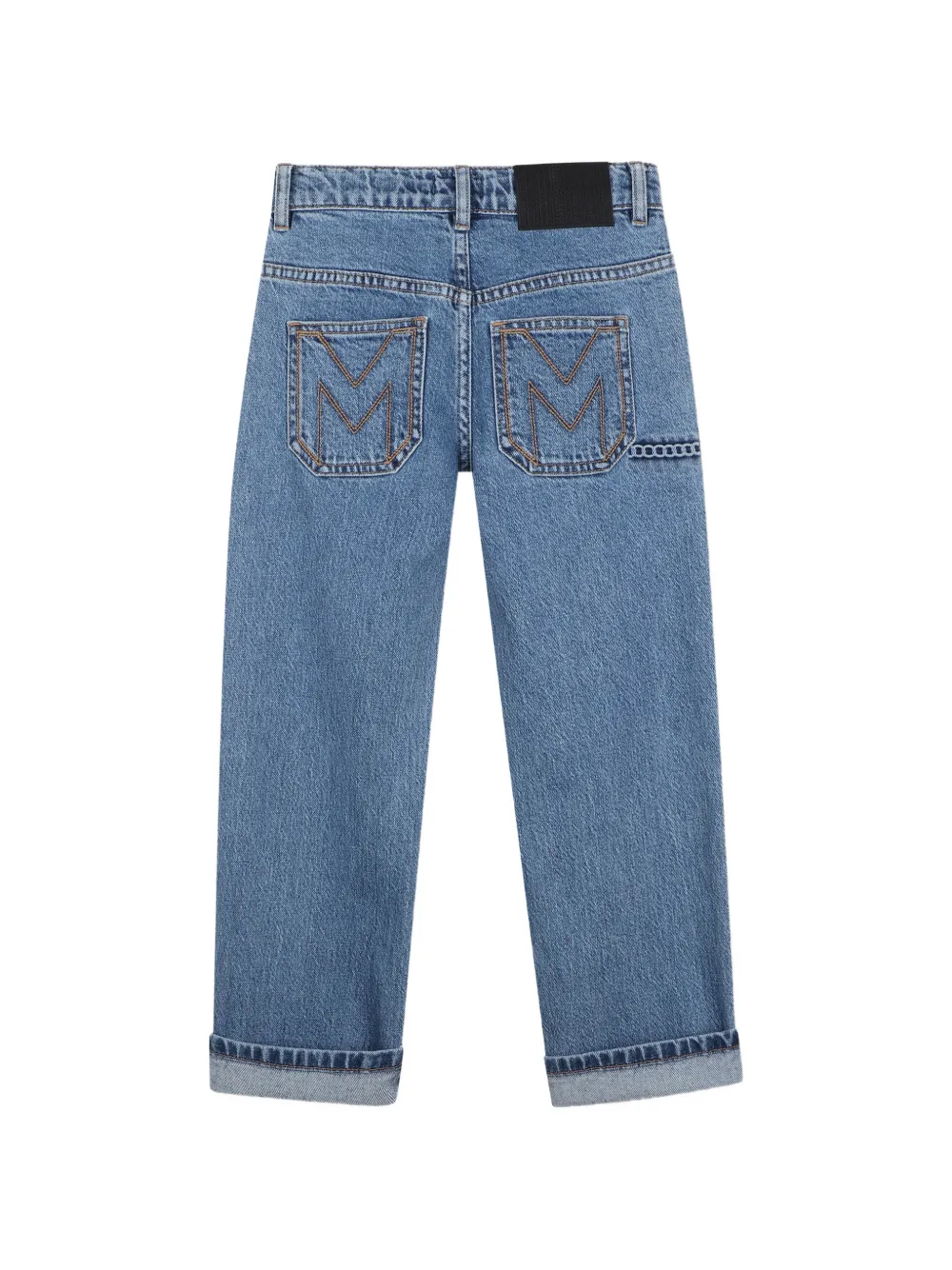 Marc Jacobs Kids Jeans met geborduurd logo en kettingdetail Blauw
